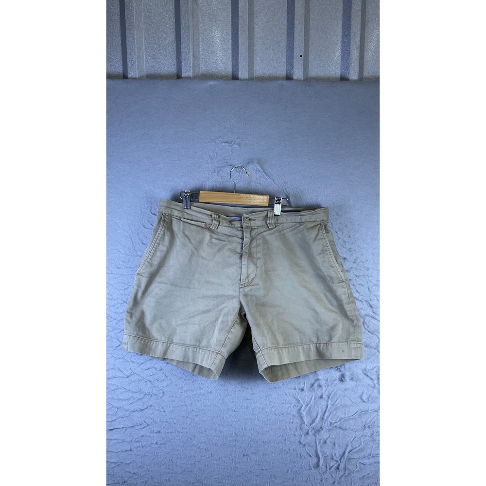 Polo Ralph Lauren Shorts Mens 35 Tan Excellent Chino Flat Front Cotton Twill